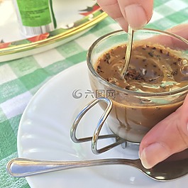 咖啡,早餐,食品