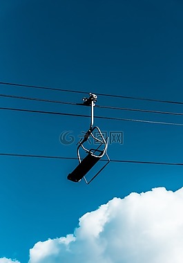 藍(lán)色,天空,云
