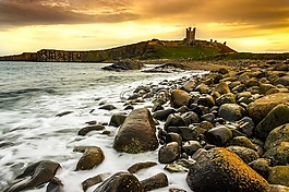 dunstanburgh 城堡,英格蘭,英國