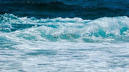 波,海灘,噴霧