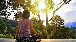 冥想,冥想的女人,放松