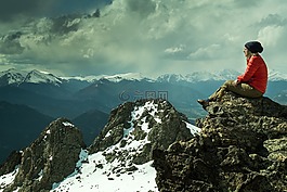 山,高原,云