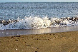 海灘,沖浪,海