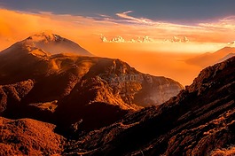 意大利,山,景觀