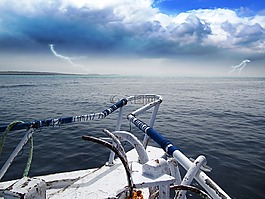 風暴,海,閃電
