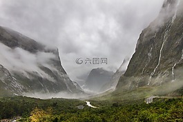 山,高原,云