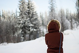 冬季,雪,女孩