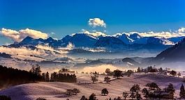 瑞士,全景圖,山