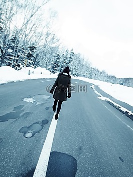 北海道,雪,路
