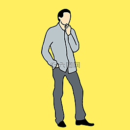 思維,男子,素描本