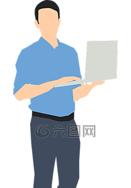男子,控股,筆記本電腦