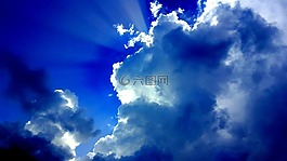 天空,太陽,云