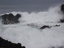 海洋,水,巖