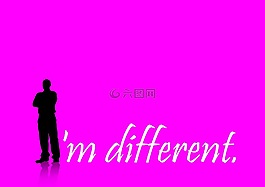 男子,剪影,字體