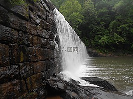大瀑布,壩,自然