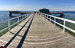 橋,浴,夏天