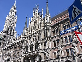慕尼黑,marienplatz,巴伐利亚