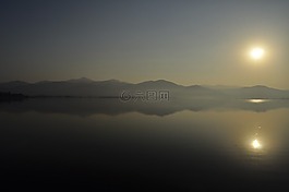 日落,希臘,海