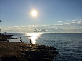 太陽(yáng)能,懸崖,海