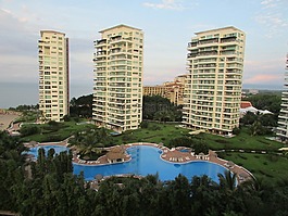 酒店,建筑,池