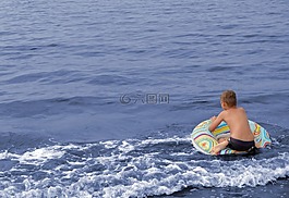 badeurlaub,假期,男孩