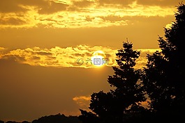 夕陽,心情,日落