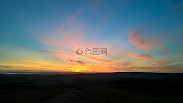日落,云,天空