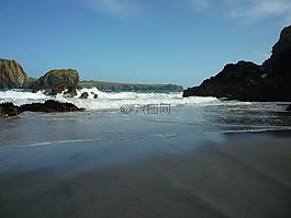 康沃尔海岸,海边,洛基