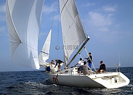 帆船,吊臂,帆
