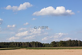 天空,云,藍色