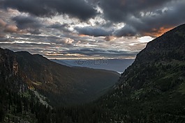 景觀,山,云