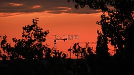 红色的天空,西,天空
