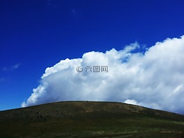 云,白,丘陵