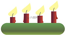 蠟燭,來(lái)臨的花環(huán),圣誕節(jié)