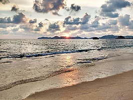 阿卡普爾科,海灘,日落