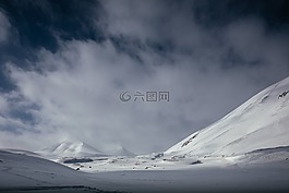 山,高原,云