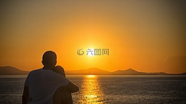 浪漫,對年輕的夫婦,假日