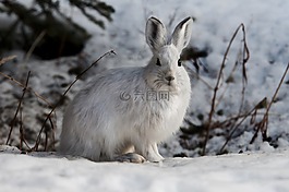 滑雪鞋野兔,兔,兔子