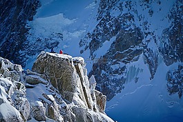 高原,山,巖