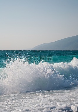 阿布哈兹,海,波