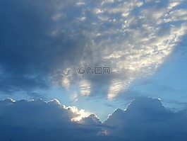 天空,云,日落