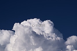 多云,藍色,天空