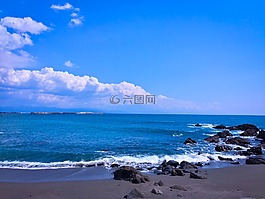 海,海灘,夏天