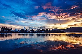 天空,云,日落