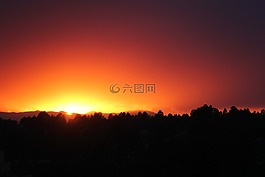日落,天空,太陽(yáng)