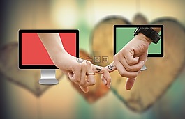 愛情,手,連接