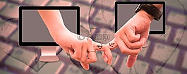 愛情,手,連接