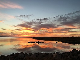 日出,天空,自然