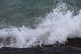 波,水,噴霧