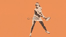 象形圖,女子,網(wǎng)球